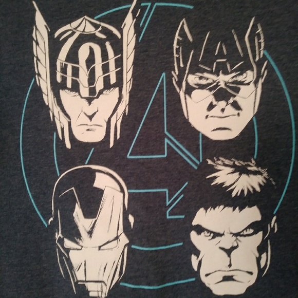 Marvel Blue Characters Avengers Graphic T-shirt - Picture 8 of 8